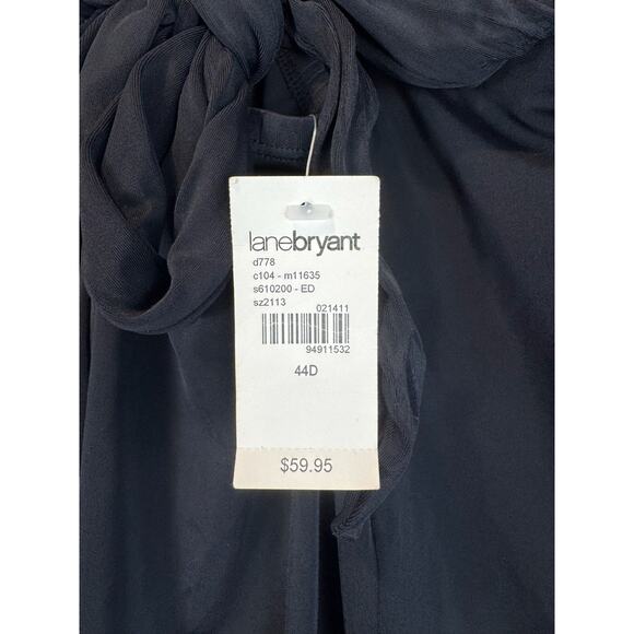 Lane Bryant Fitted Underwire Tankini Top 44D Black‎ White Polka Dots - Picture 4 of 5